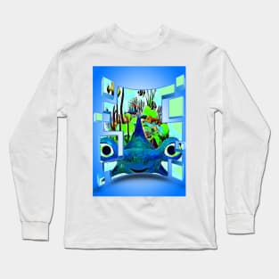 Sharky Ocean Life abstract Long Sleeve T-Shirt